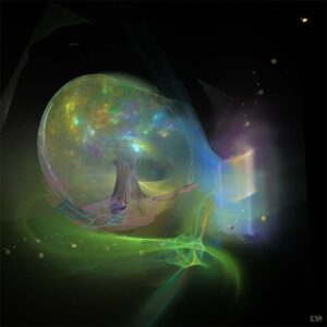 Futures Awakening Dreamscape by ILIA. © Copyright 2024 ILIA. All Rights Reserved. ILIA aka Leigh-Ann Edrich is an Internationally Published and Exhibited Artist. noai noimageai