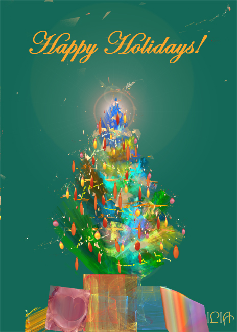 Happy Holidays Dreamscape by ILIA. © Copyright 2024 ILIA. All Rights Reserved. ILIA aka Leigh-Ann Edrich is an Internationally Published and Exhibited Artist. noai noimageai